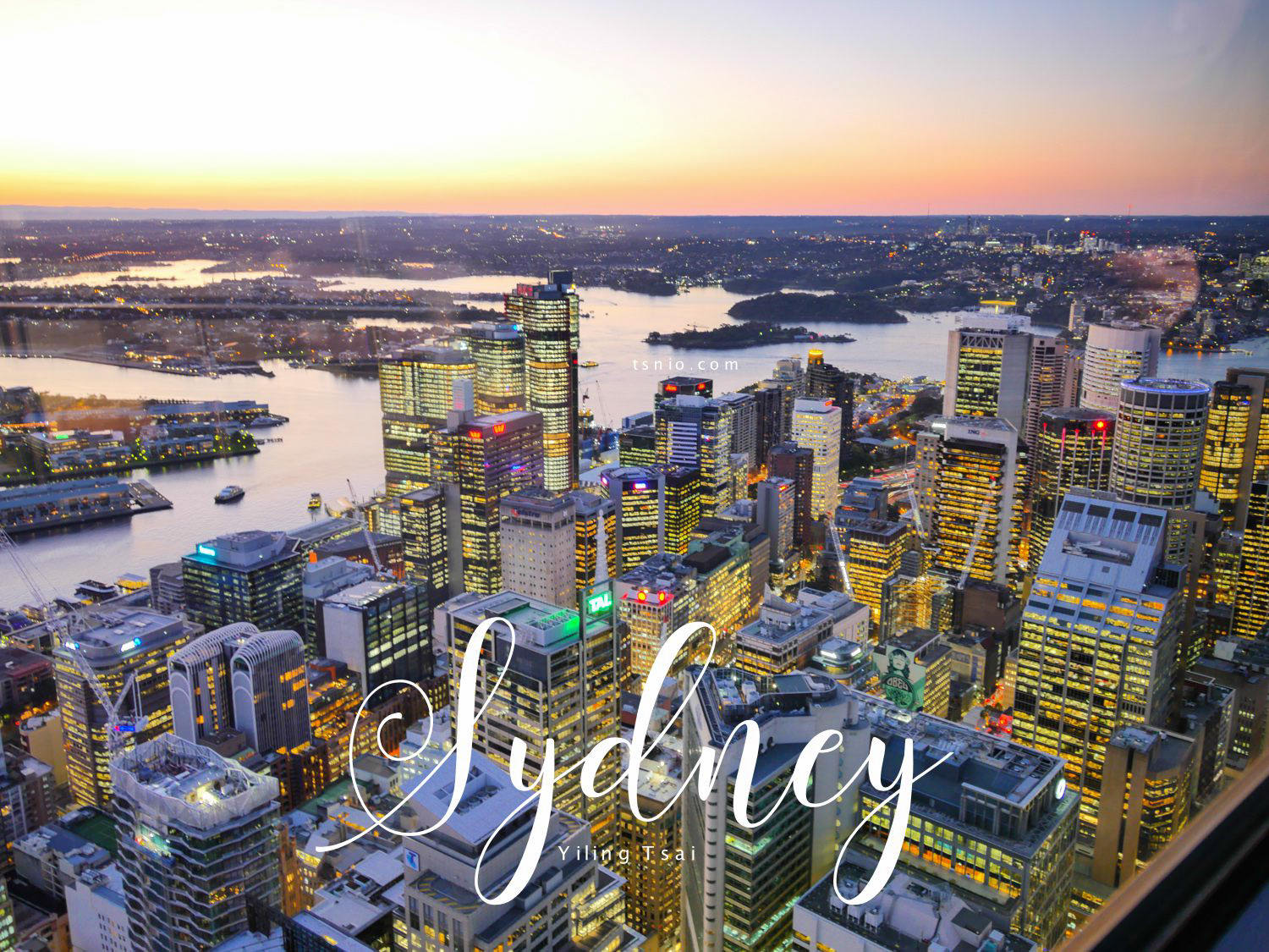 澳洲雪梨景點：雪梨塔觀景台、雪梨塔旋轉餐廳自助餐超美夜景