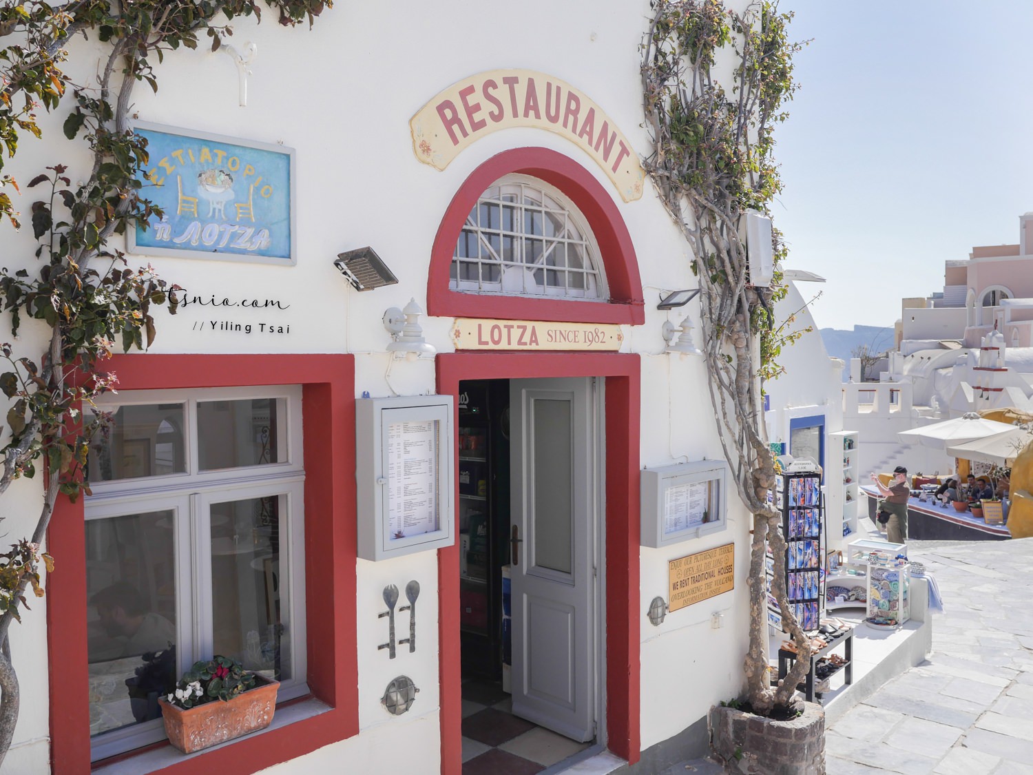 希臘聖托里尼伊亞美食推薦 Lotza Restaurant 超美愛情海景觀餐廳