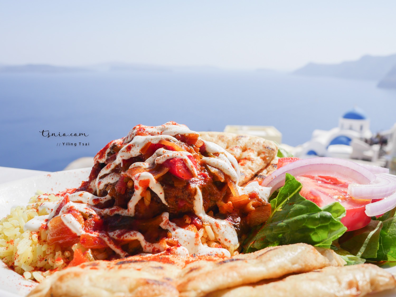 希臘聖托里尼伊亞美食推薦 Lotza Restaurant 超美愛情海景觀餐廳