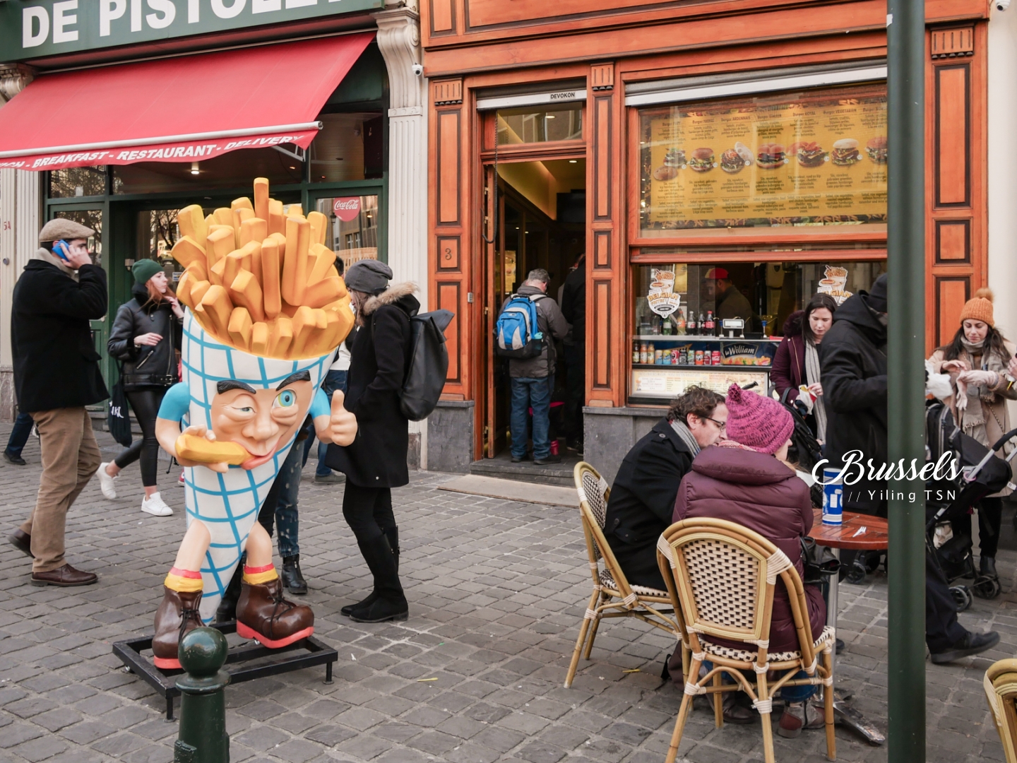 比利時布魯塞爾美食 Belgian Frites Chez Papy 比利時薯條專賣店