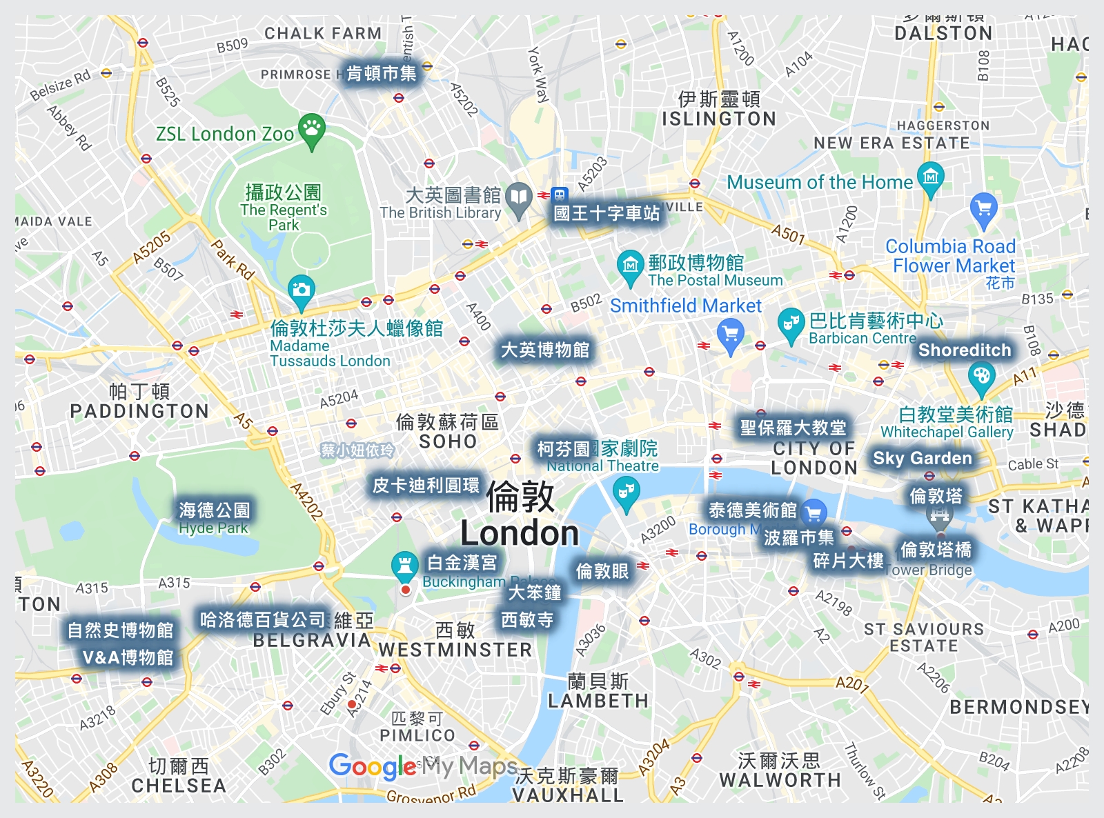 英國倫敦景點：倫敦15個熱門景點，蔡小妞推薦初訪倫敦景點地圖