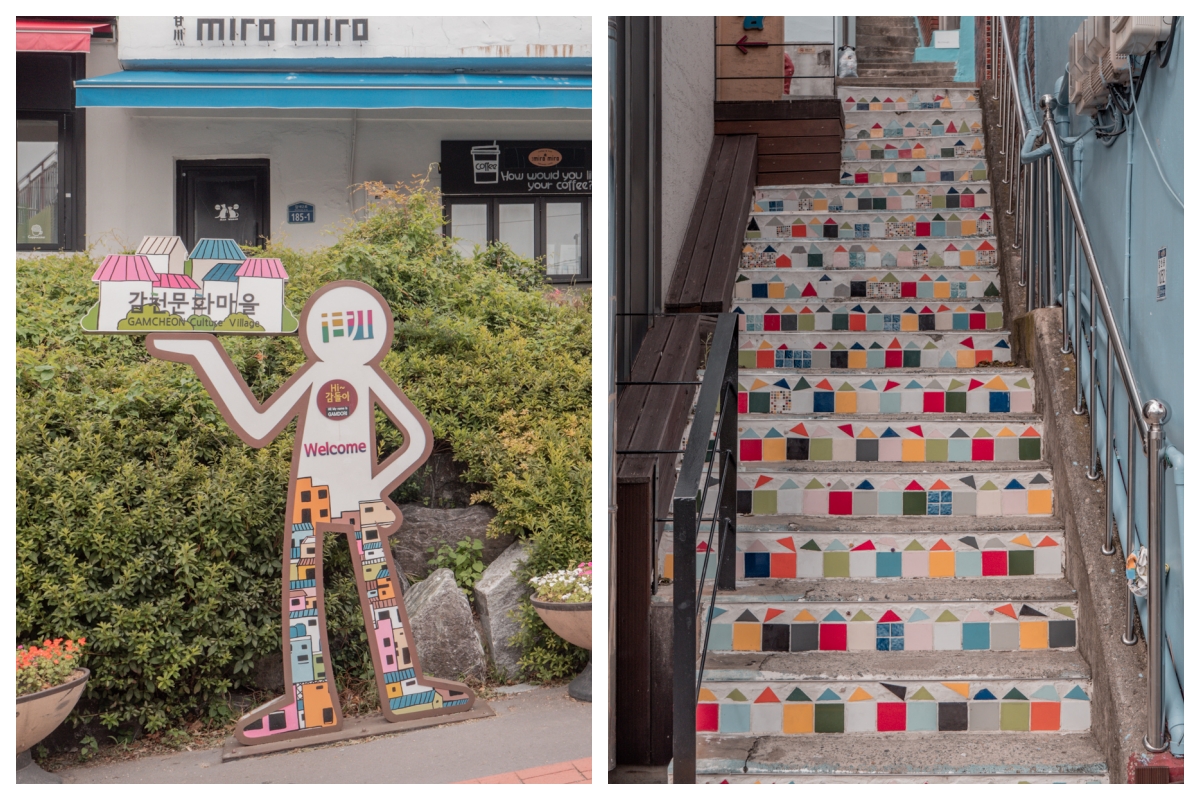 韓國釜山景點｜甘川文化村：繽紛小房巷弄迷宮，小王子的童話世界