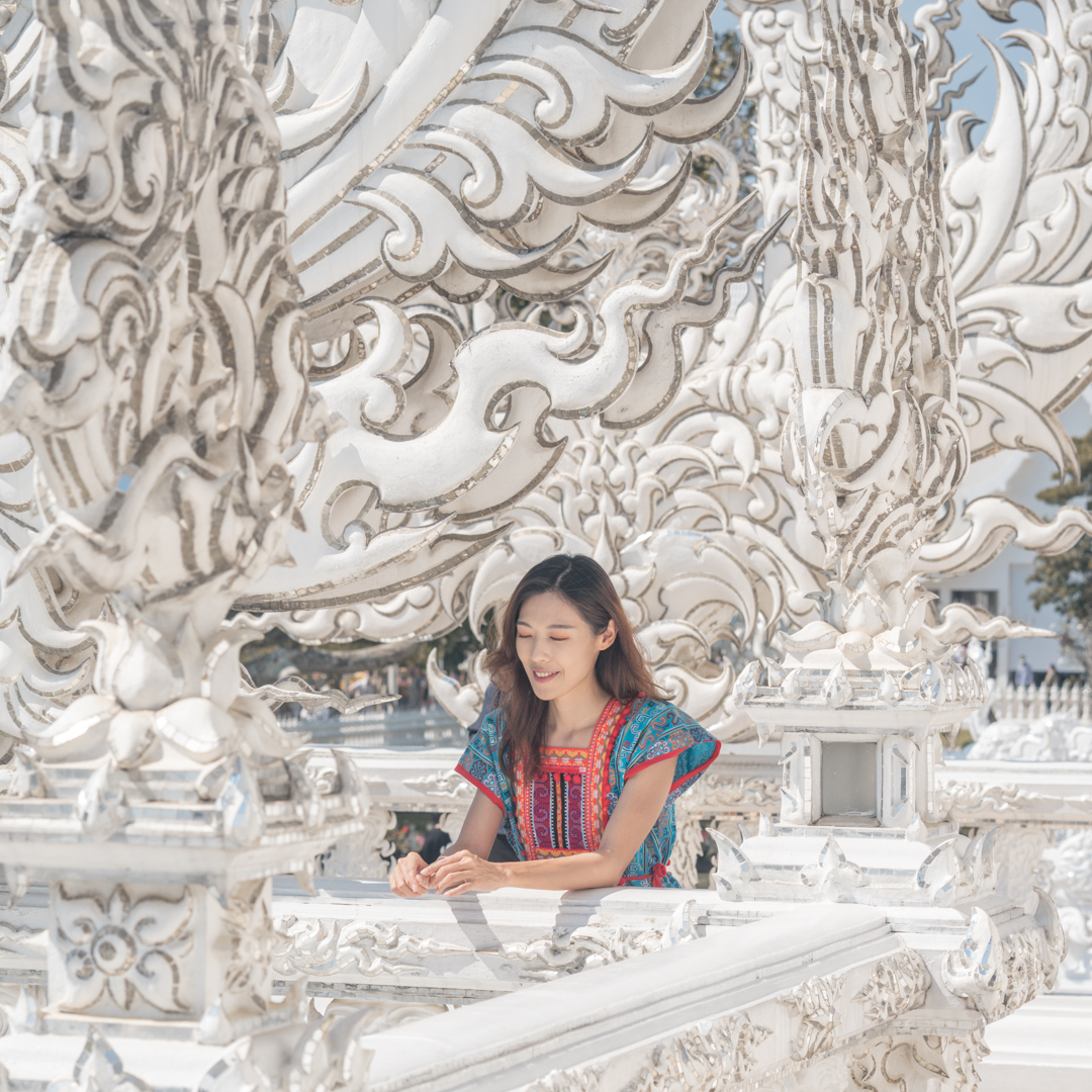 泰國清萊景點｜清萊白廟：繁複細緻雕刻，藝術與佛教的結合