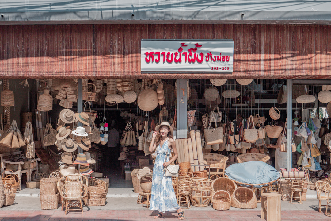 泰國清邁購物｜清邁草編一條街：超好逛平價藤編包包飾品傢俱，清邁必買戰利品