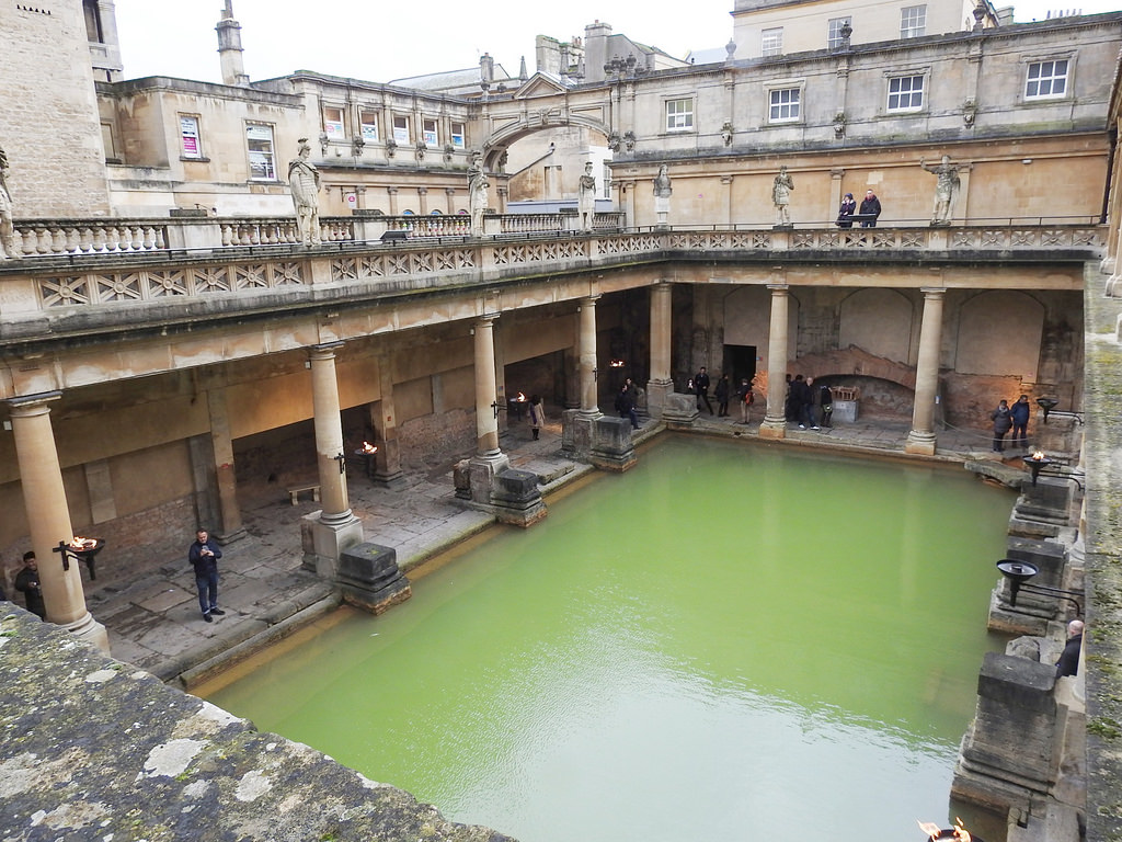 英國巴斯景點：羅馬浴場 The Roman Baths，中世紀露天溫泉